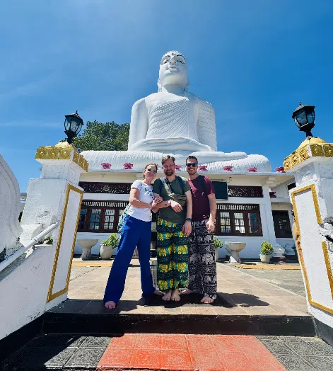 Bahirawakanda Temple Big Buddha statue during Kandy City Tour