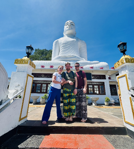 Bahirawakanda Temple Big Buddha statue during Kandy City Tour